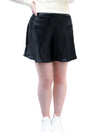 Satin Mini Skirt in Black