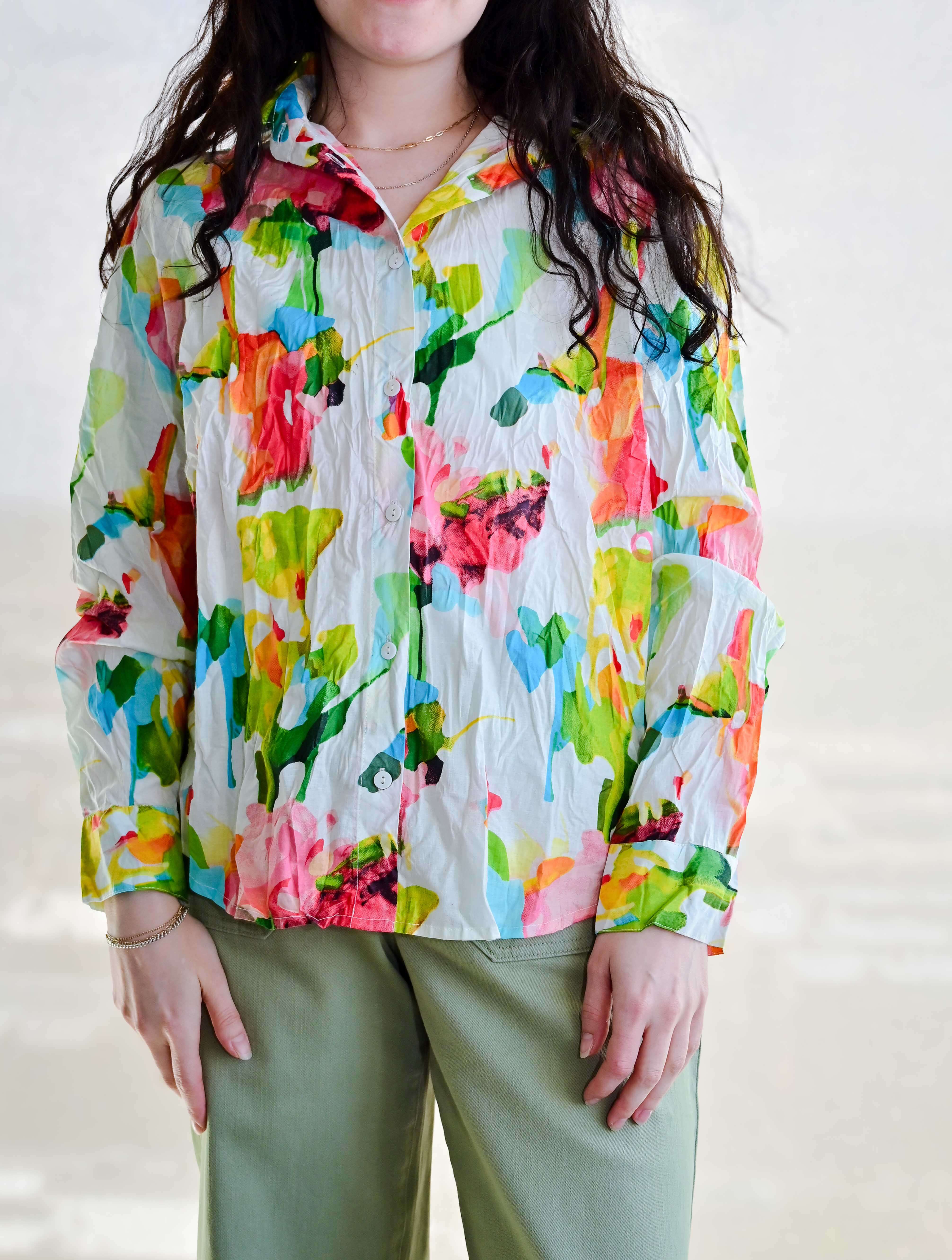 Jor Long Sleeve Button Down Blouse