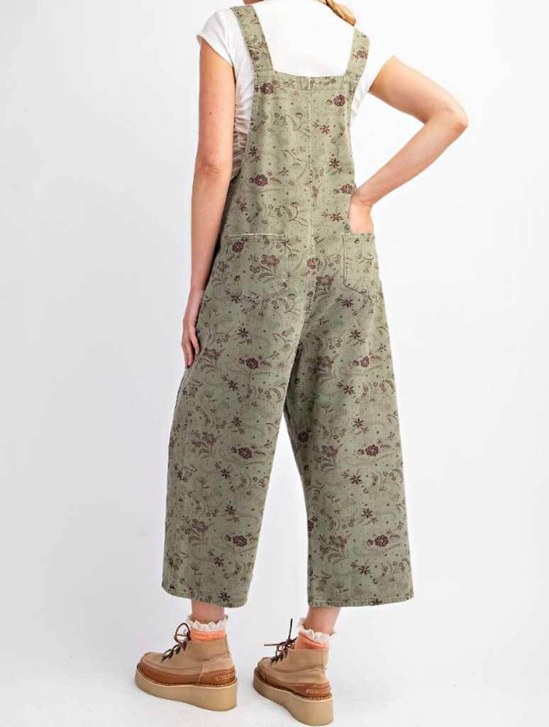 Printed Washed Twill Jumpsuit