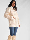 Sherpa Mid-length Coat in Off White