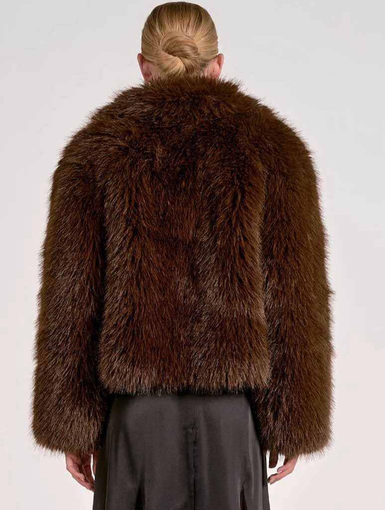 Cropped Faux Fur Jacket