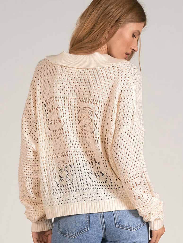 Collar Sweater in Off White