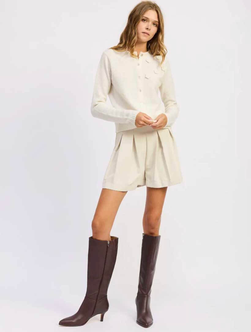 Floral Applique Long Sleeve Cardigan