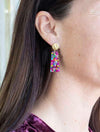 Mia Mini Earrings in Pink Sparkle