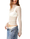 Free People On The Dot Layering Top in Love Dove