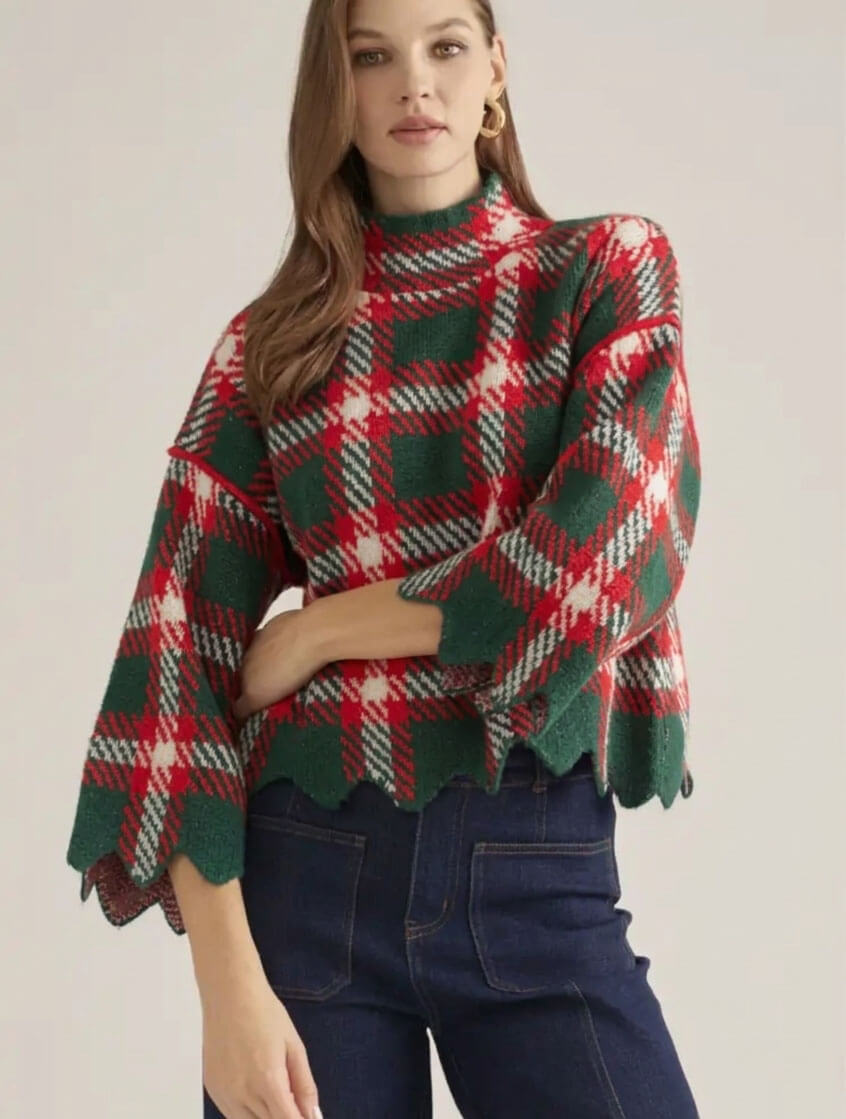 Checkered Holiday Sweater