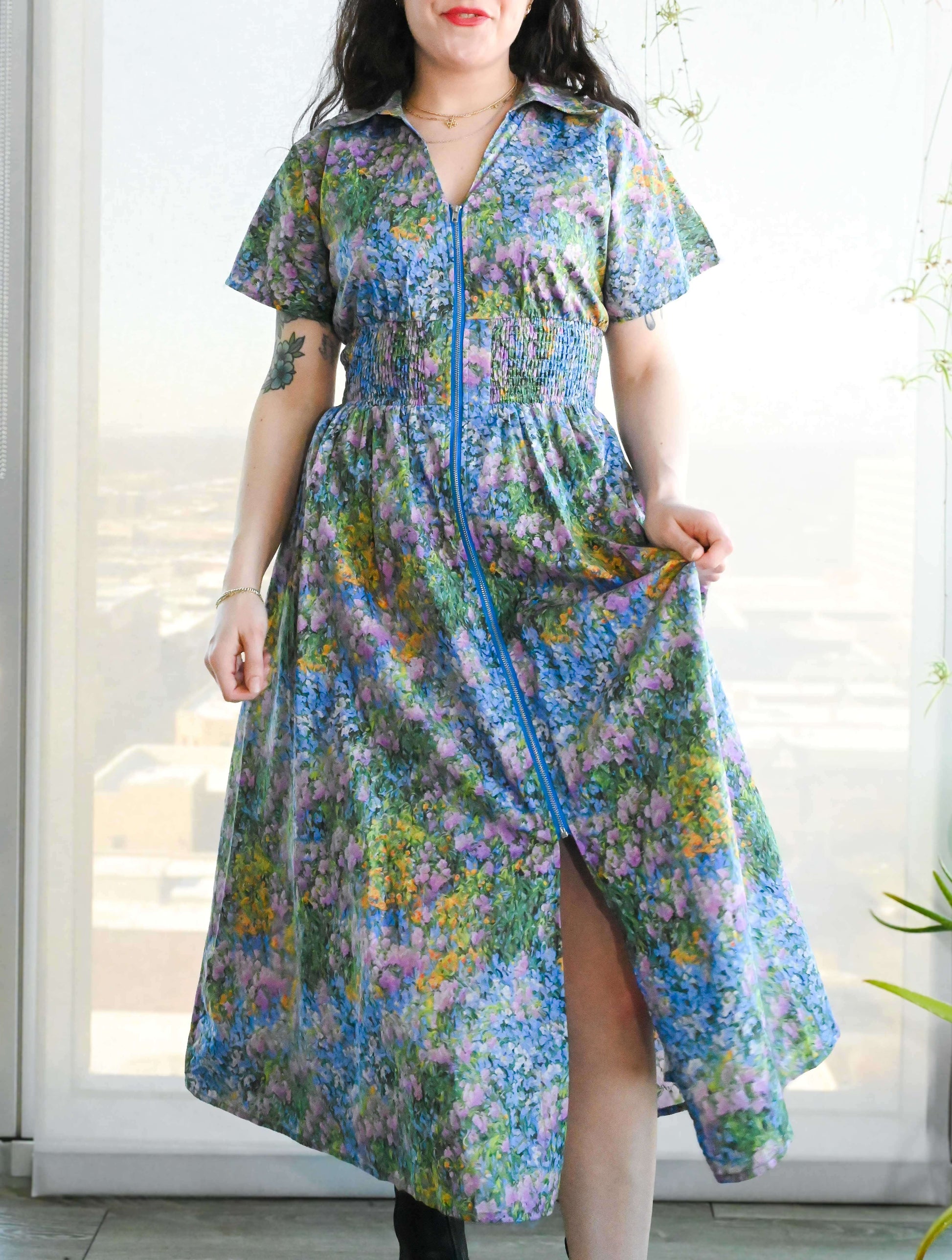 Short Sleeve Midi Dress