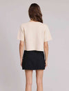 Short Sleeve Cardigan with Gold Button Detail