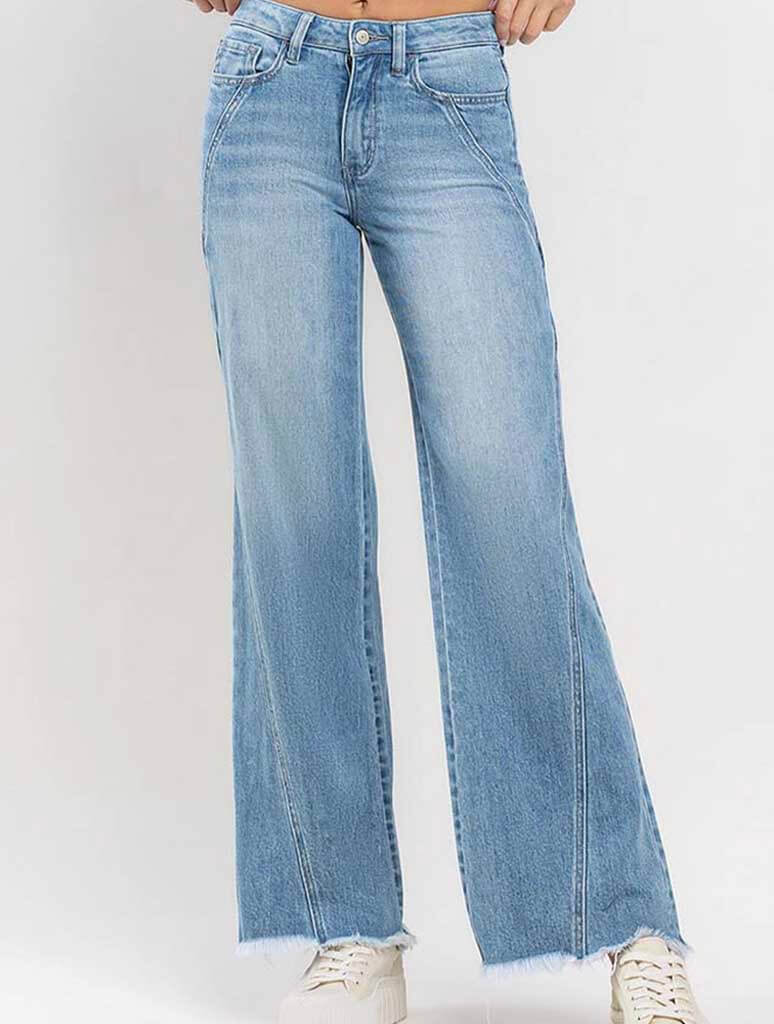 Vervet Olivia High Rise Wide Leg Jean in Rectifying