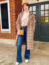 Boucle Double Breasted Coat in Multi