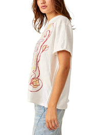 Free People Spring Showers Tee in Vintage White Combo