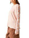 Free People On The Vine Tee in Pink Combo