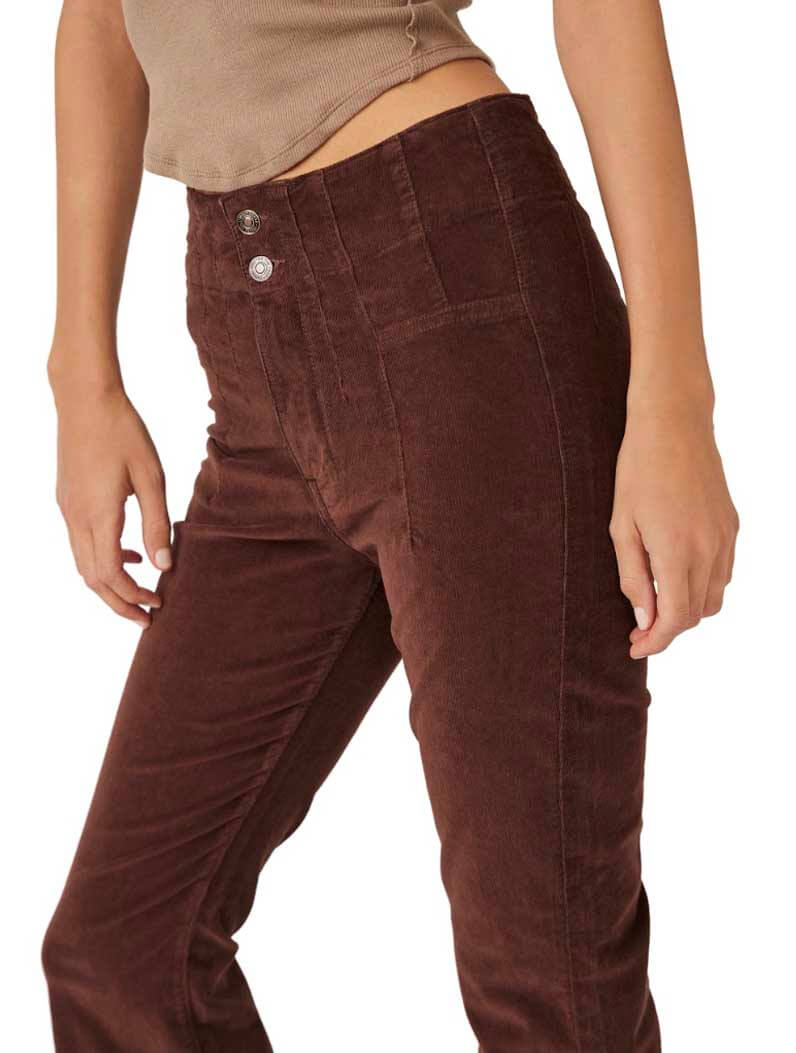 Free People Jayde Cord Flare Jeans - French Roast*
