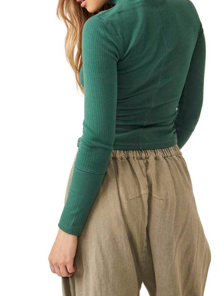 Free People The Rickie Top in Evergreen