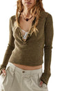 Free People Colt Top in Army Green
