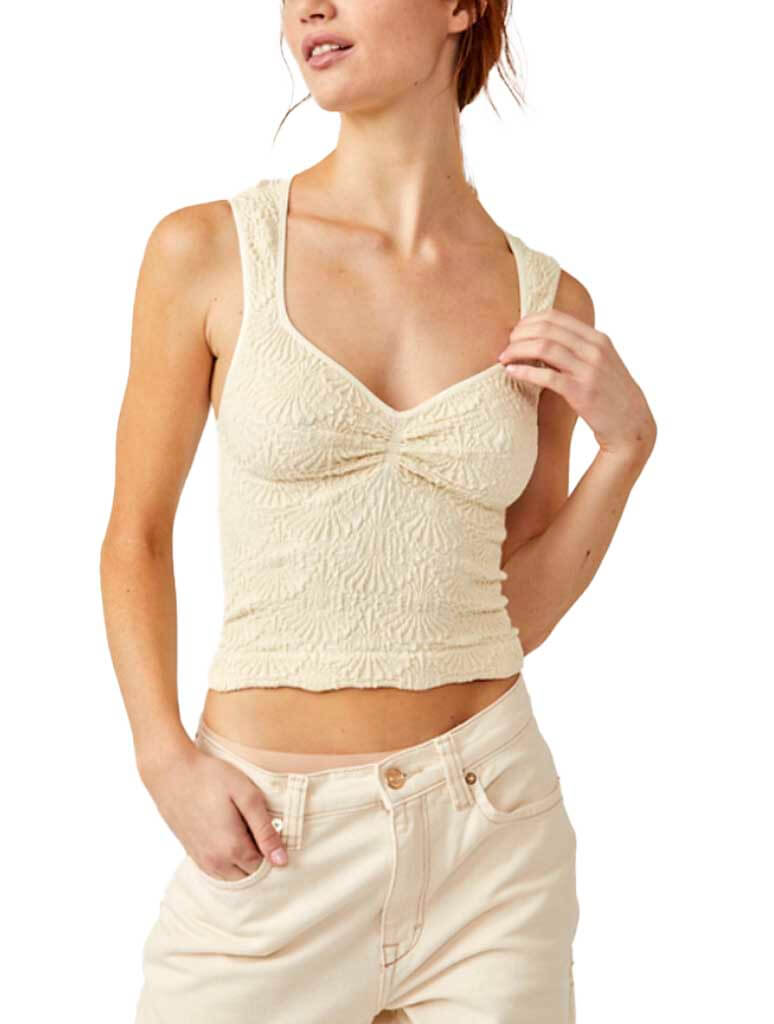 Free People Love Letter Sweetheart Cami in Ivory
