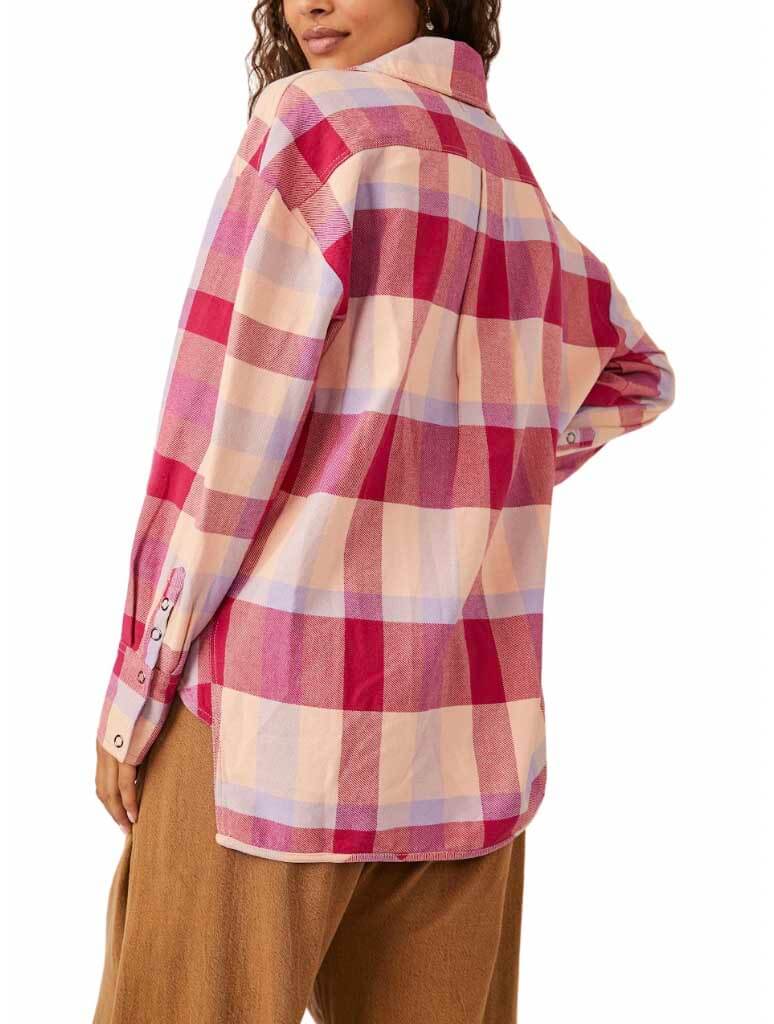 Free People Izzy Cargo Flannel in Mulberry
