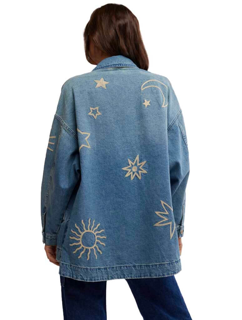 Free People Madison City Embroidered Jacket