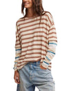 Free People Nina Stripe Long Sleeve Top