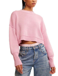 Free People Easy Street Crop Pullover Sweater