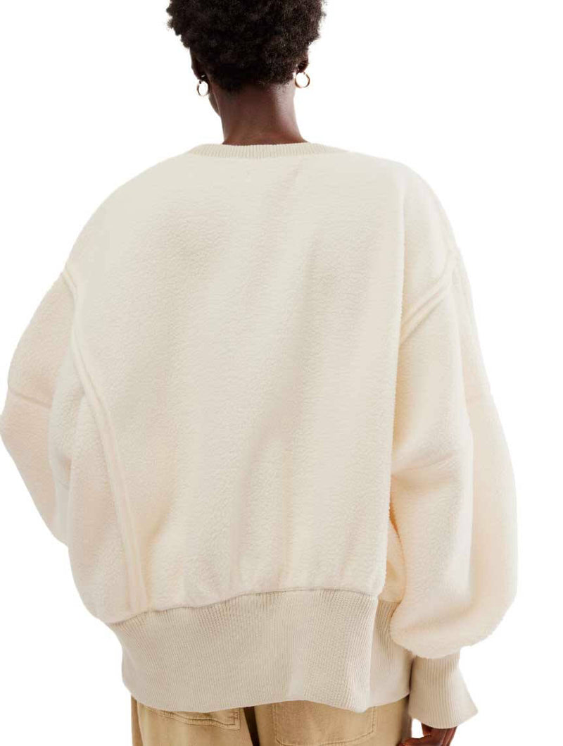 Free People Cozy Camden Sweatshirt in Vanilla Ice Cream