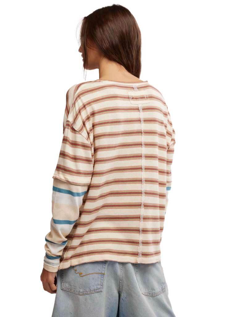 Free People Nina Stripe Long Sleeve Top