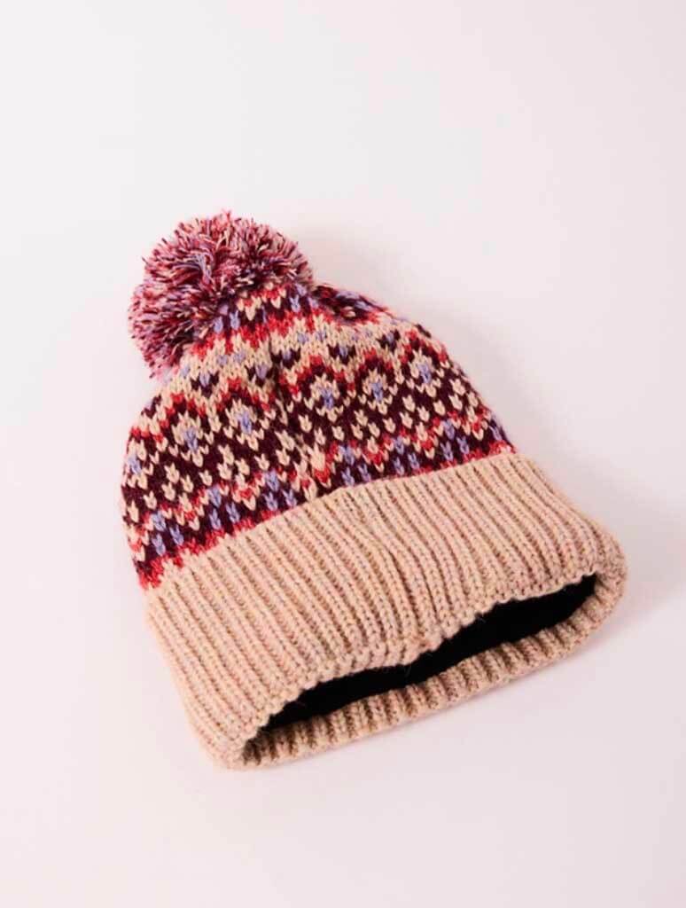 Free People First Frost Fairisle Pom Beanie