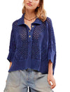 Free People To The Point Polo in Midnight Rain