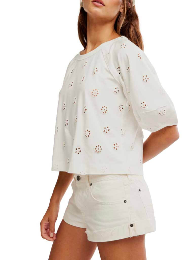Free People Jessie Eyelet Tee