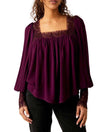 Free People Flutter By Top in Potent Purple
