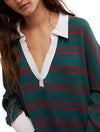 Free People Striped Travis Polo