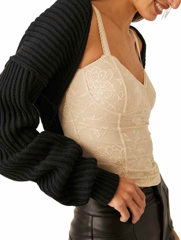 Free People Iris Shrug in Black