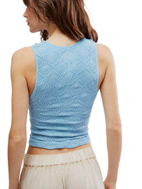 Free People Love Letter Sweetheart Cami in Air Blue