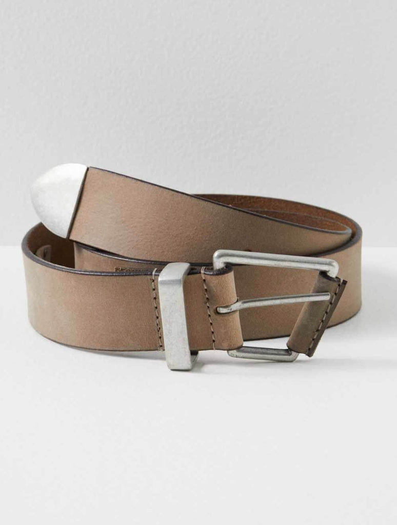 Free People WTF Getty Leather Belt in English Tweed