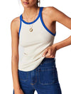 Free People Only 1 Ringer Tank in Ivory Combo