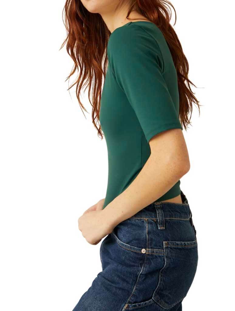 Free People Autumn Sun Top in Evergreen