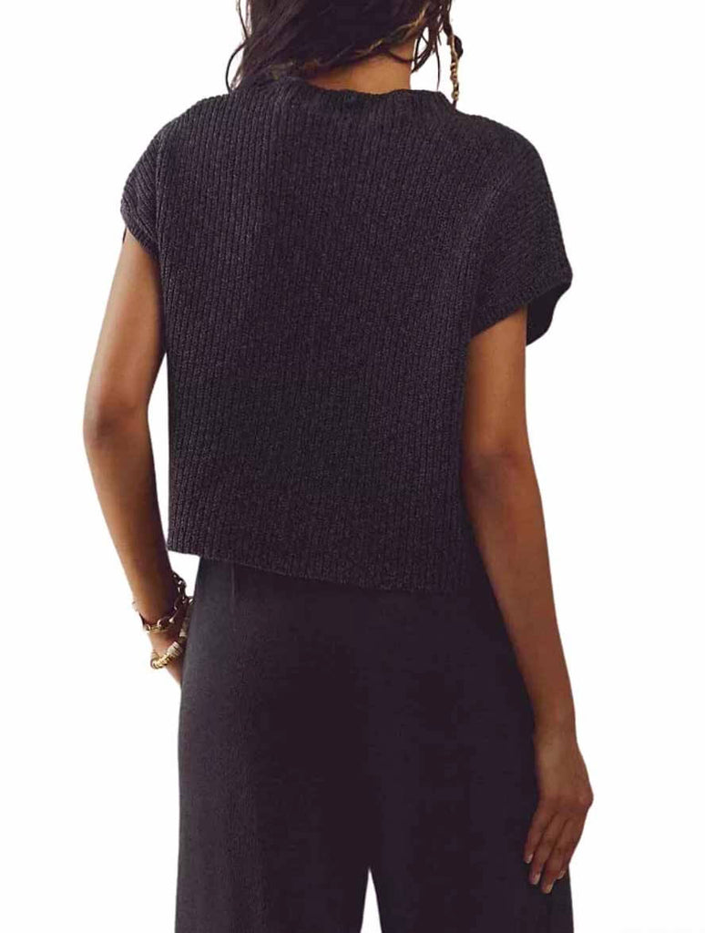 Free People Freya Sweater Set in Black Charcoal Combo