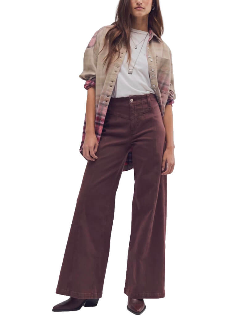 Free People Libre Corded Wide Leg Pants