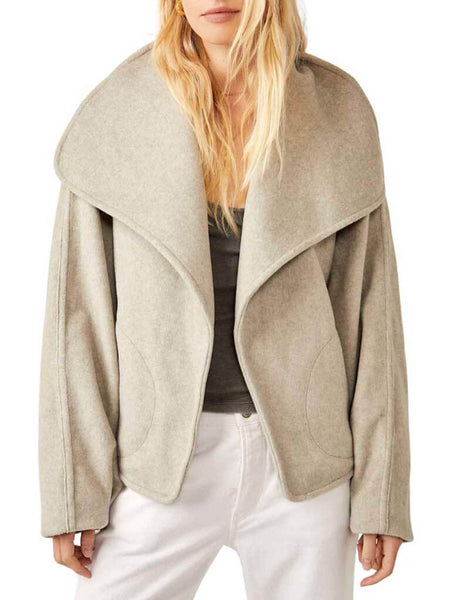 Free People Mina Jacket in Heathered Coffee