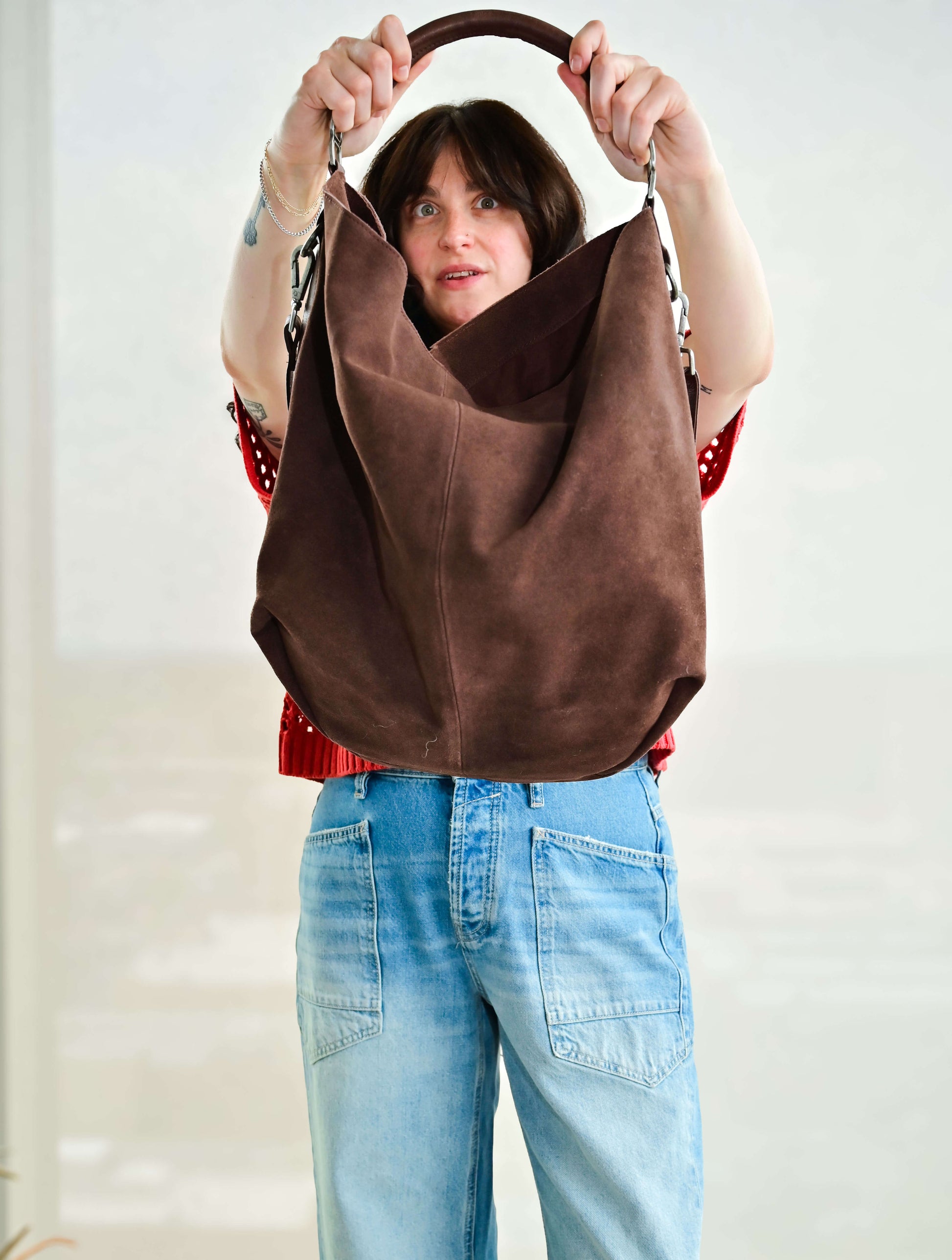 Free People Suzie Suede Slouch Tote