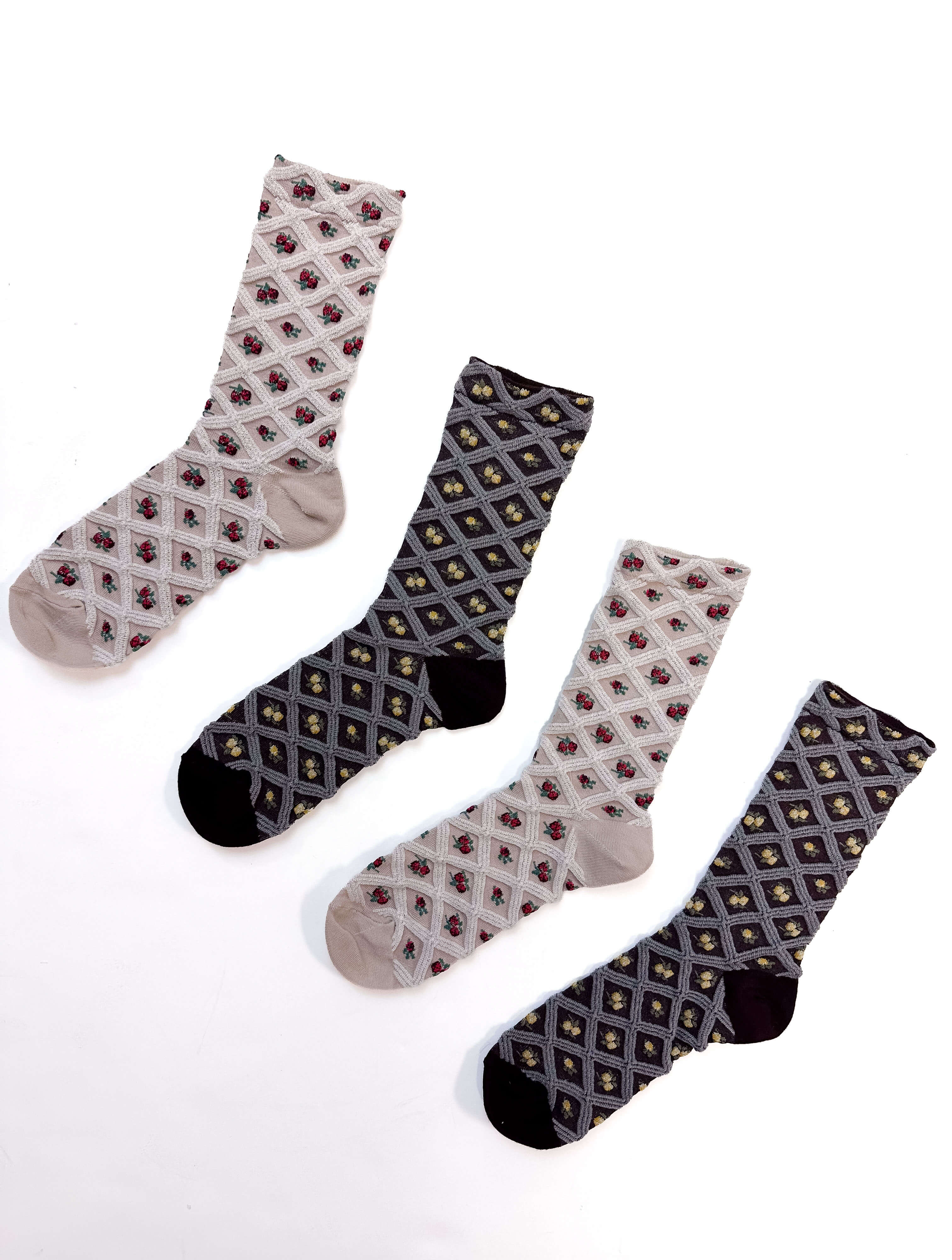 Free People Floral Jacquard Trouser Socks