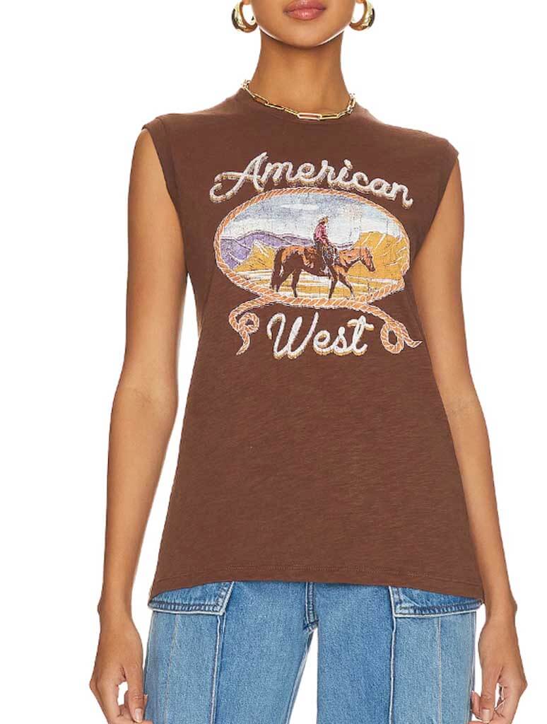 American West Moto Tank in Chocolate