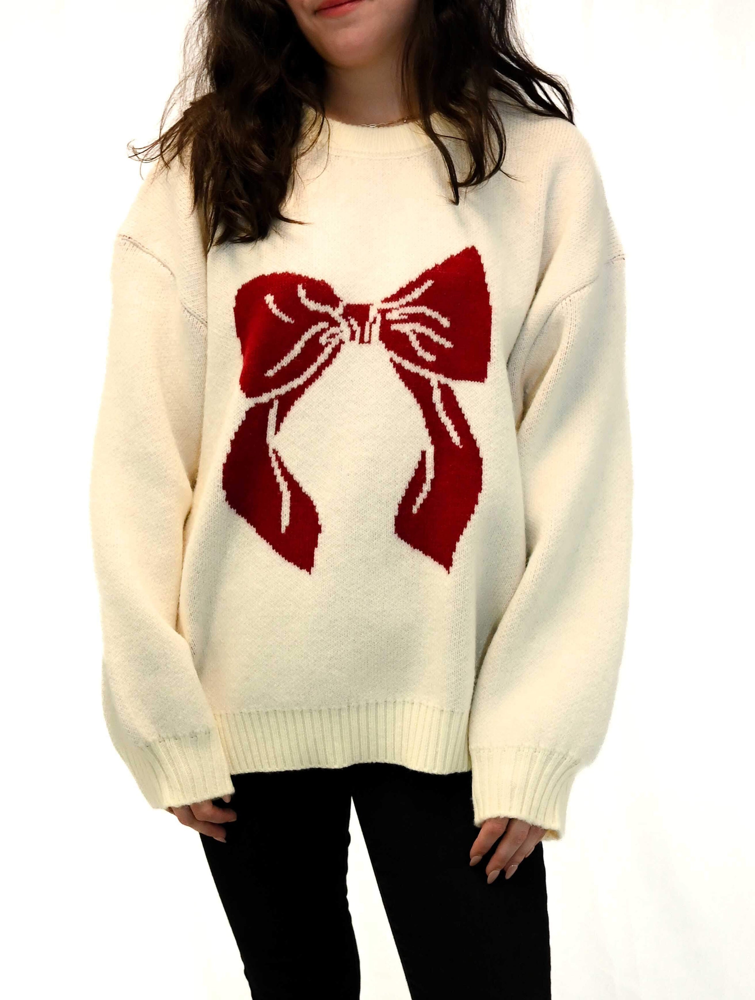 Red Bow Sweater