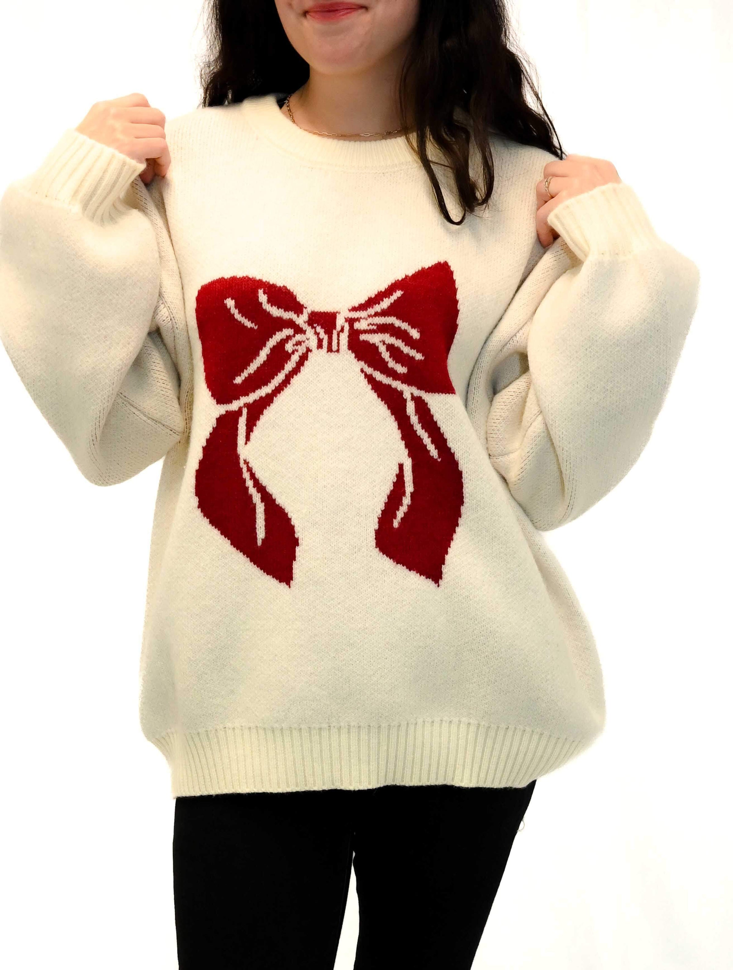 Red Bow Sweater