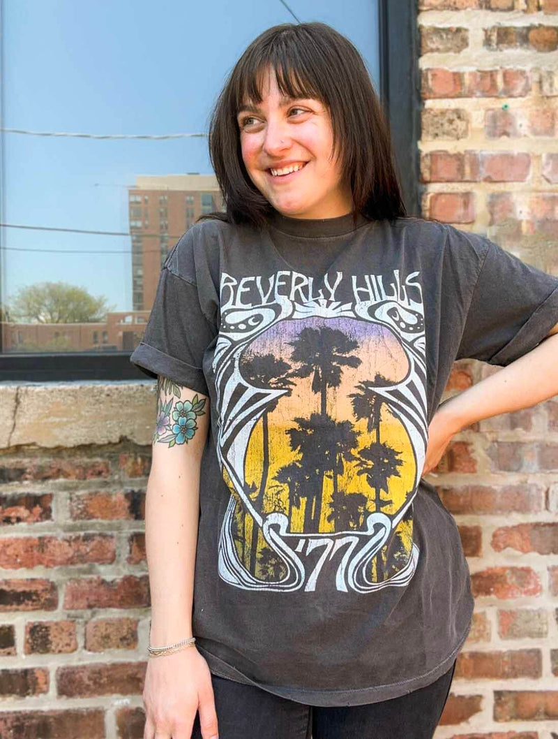 Beverly Hills '77 BF Tee in Black