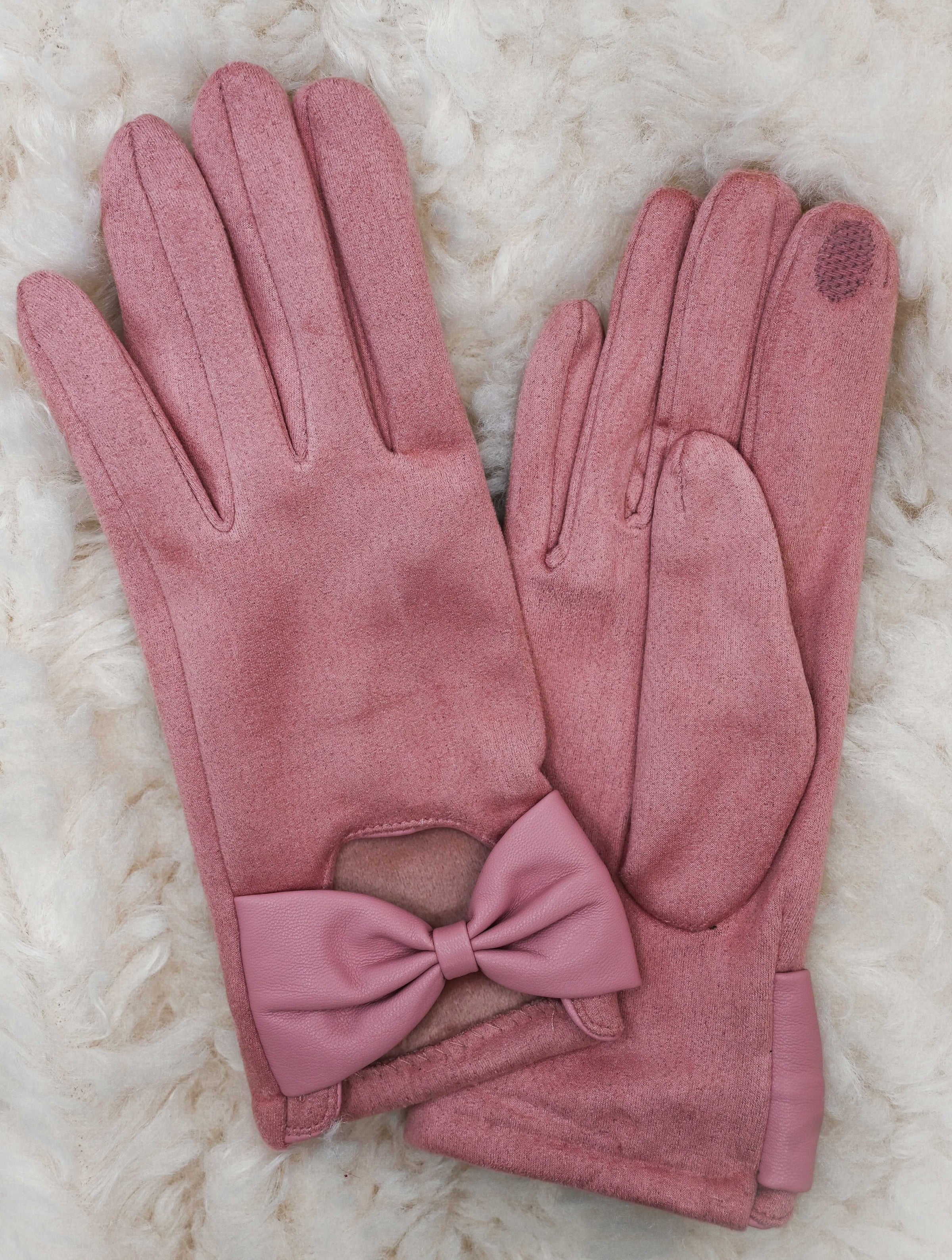 Touch Screen Gloves with Bow Detail