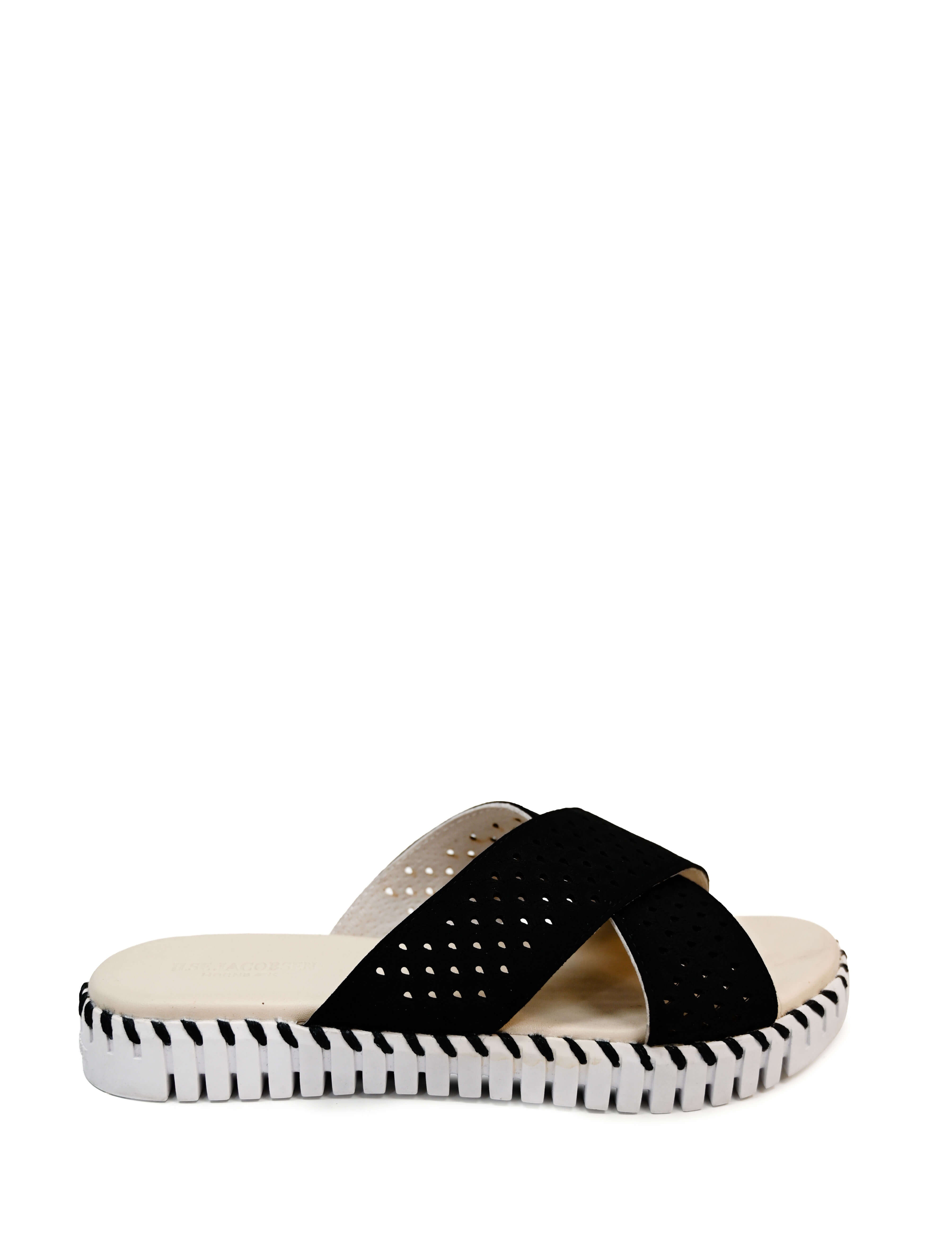 Ilse Jacobsen Tulip 1575 Perforated Open-Toe Flat Sandal (Final