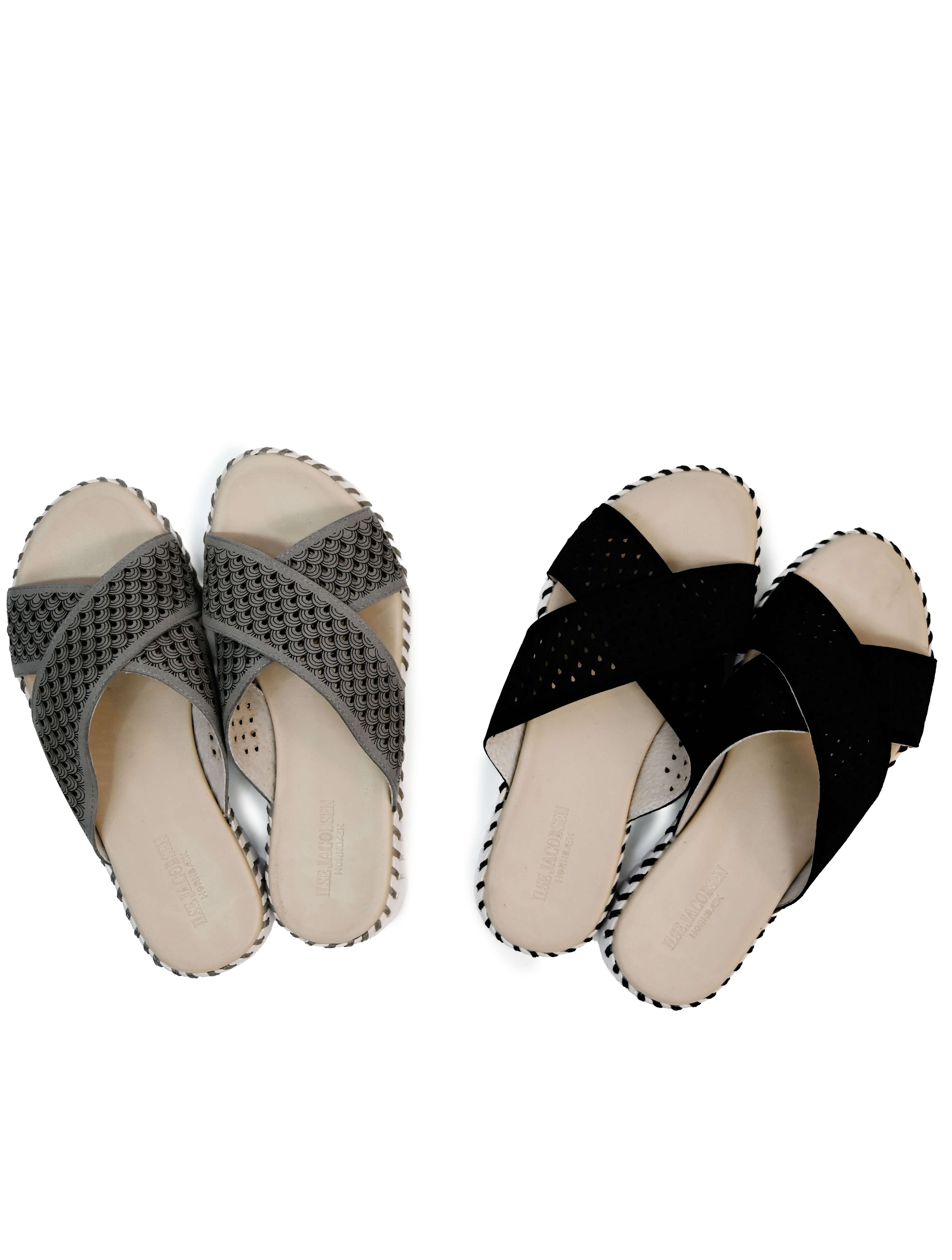 Ilse Jacobsen Tulip 1575 Perforated Open-Toe Flat Sandal (Final