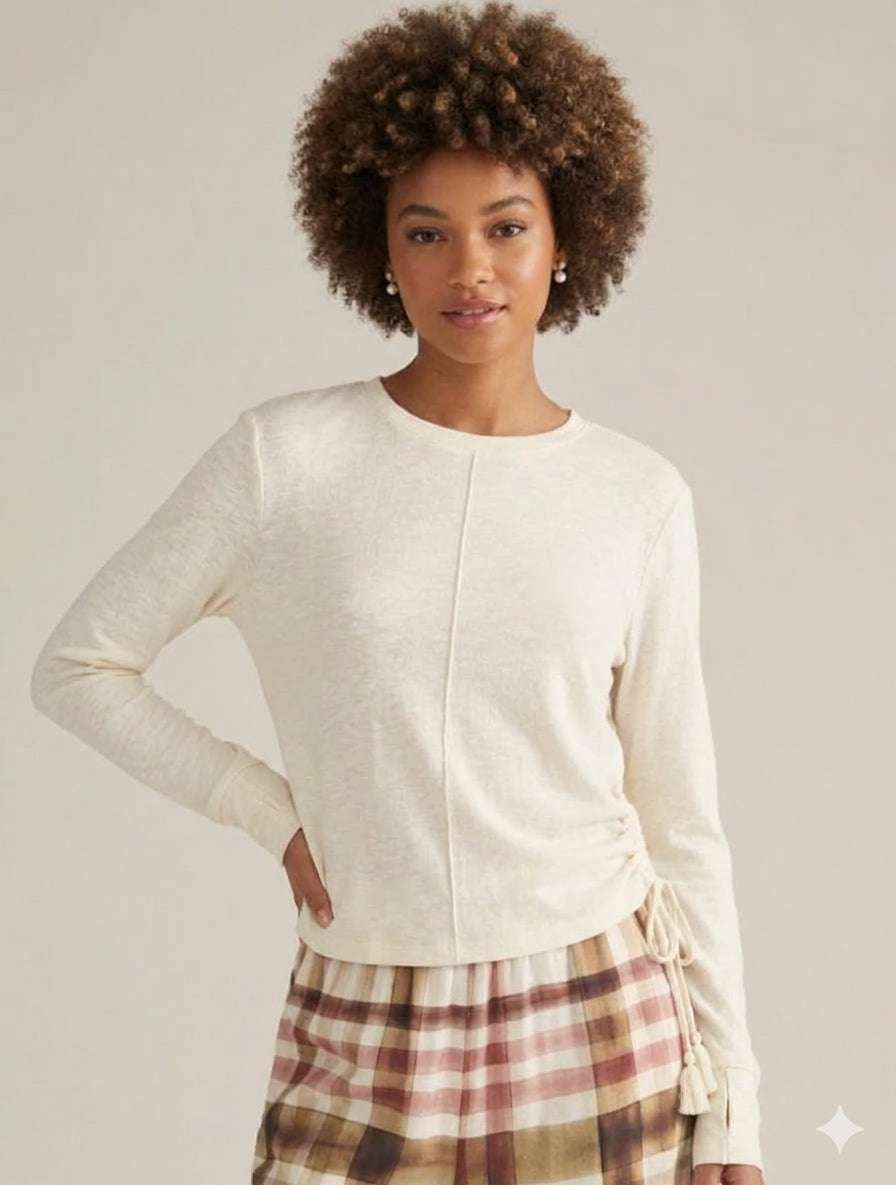 Long Sleeve Side Tie T-Shirt