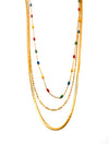 Triple Layer Necklace in Gold